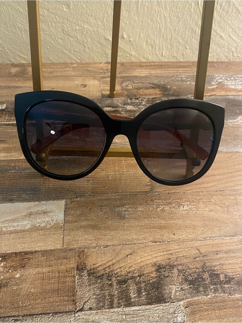 Burberry Black Frame Sunglasses with Black Gradient Lenses